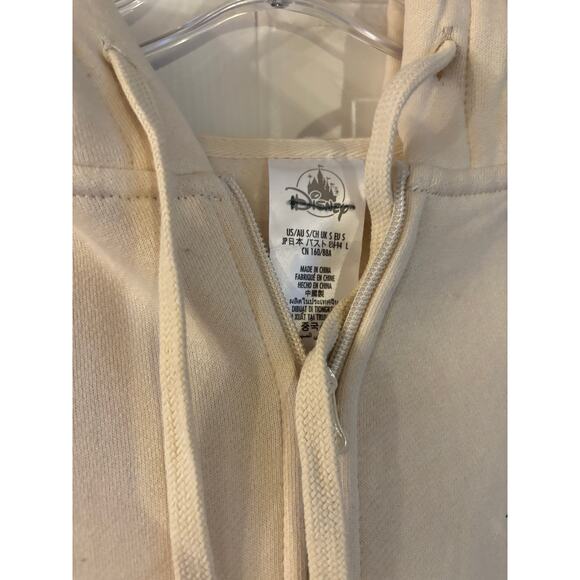 Rhinestone Mickey Mouse Disneyland Park Zip Up Hoodie Beige S Sweatshirt NWOT - Picture 6 of 7